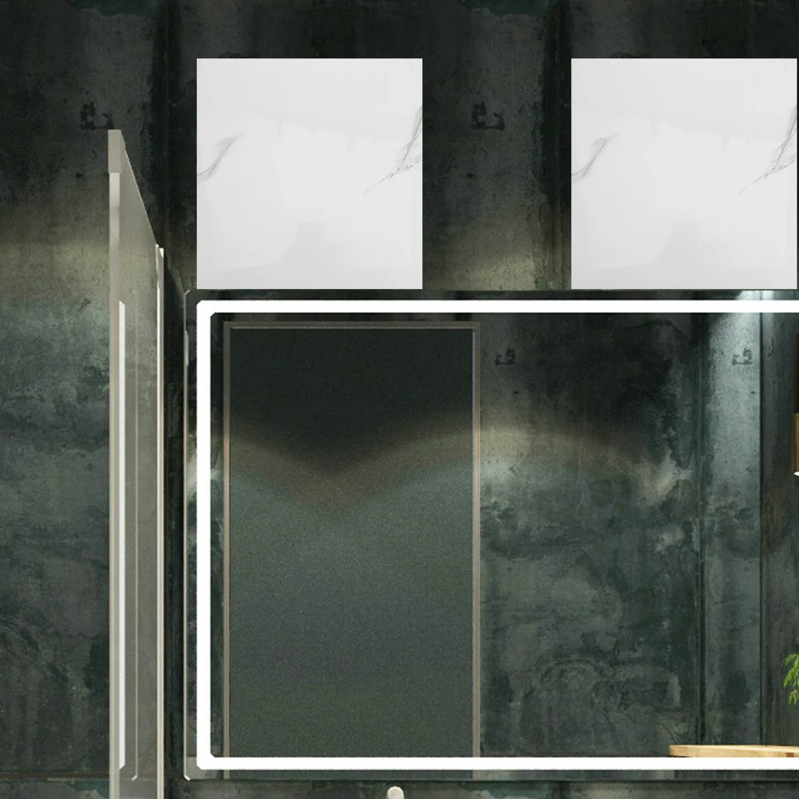 

Self Adhesive Marble Pattern Wall Stickers 11.79x11.79 Inch Waterproof Tile Decals Bathroom Kitchen Fireplace Moisture Proof