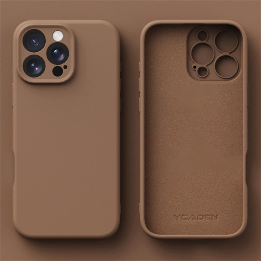 Bonbonfarbene Schutzhülle mit Geradem Rahmen für iPhone 17 16 15 14 ProMax Pro Linsenschutz Stoßfeste Silikonhülle
