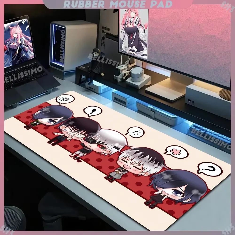 T_tokyo g_ghoul estética antiderrapante borracha mouse pad jogo acessórios de mesa legal anime durável tapete de mesa impressão hd teclado