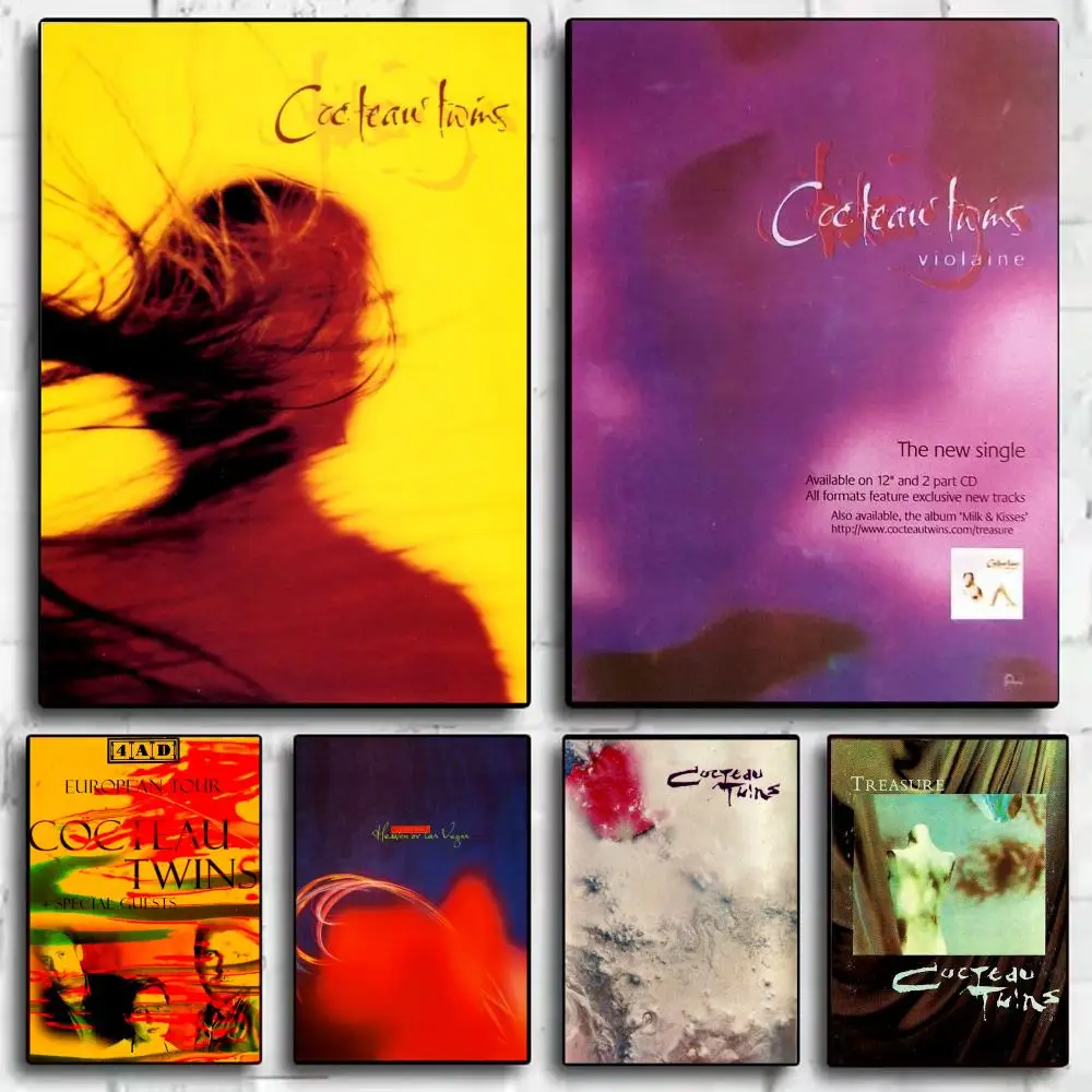 Band C-Cocteau Twins Poster Aesthetic Wall Art Canvas Poster Room Decoration Items Bedroom Decor