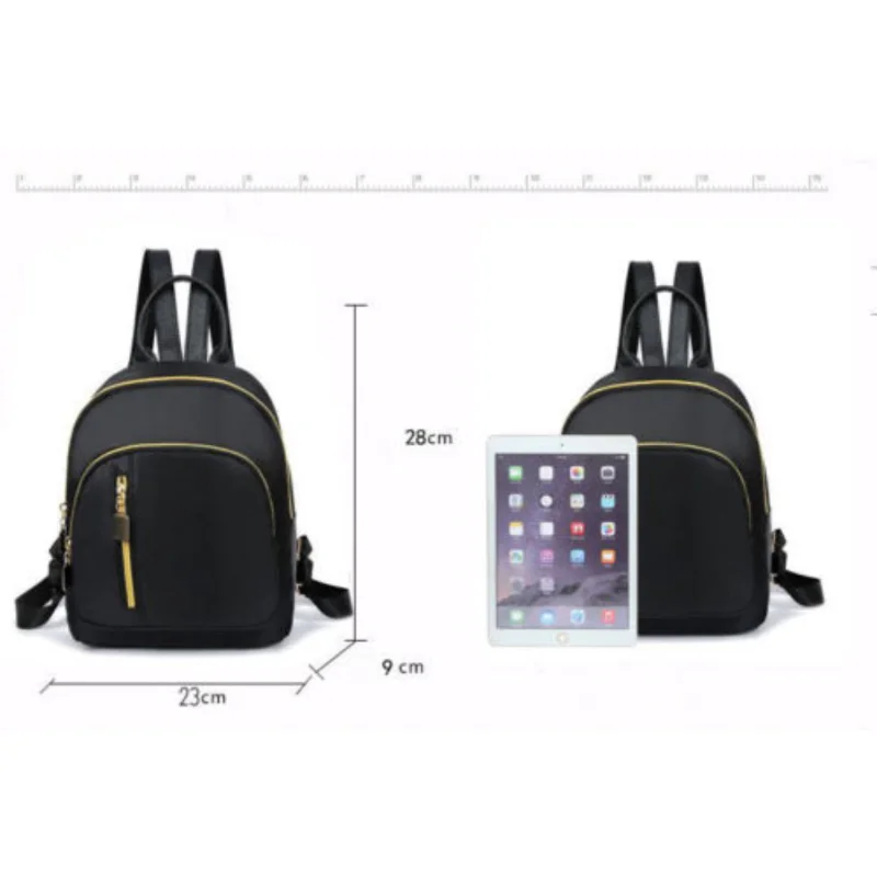 Women New Waterproof Oxford Backpack Girls Casual Black Nylon School Bags High Quality Travel Tote Backpack Shoulder Bag