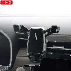 For Hyundai Tucson NX4 Car Styling Mobile Phone Holder Air Vent Mount Gravity Bracket Stand Auto Modified Accessories