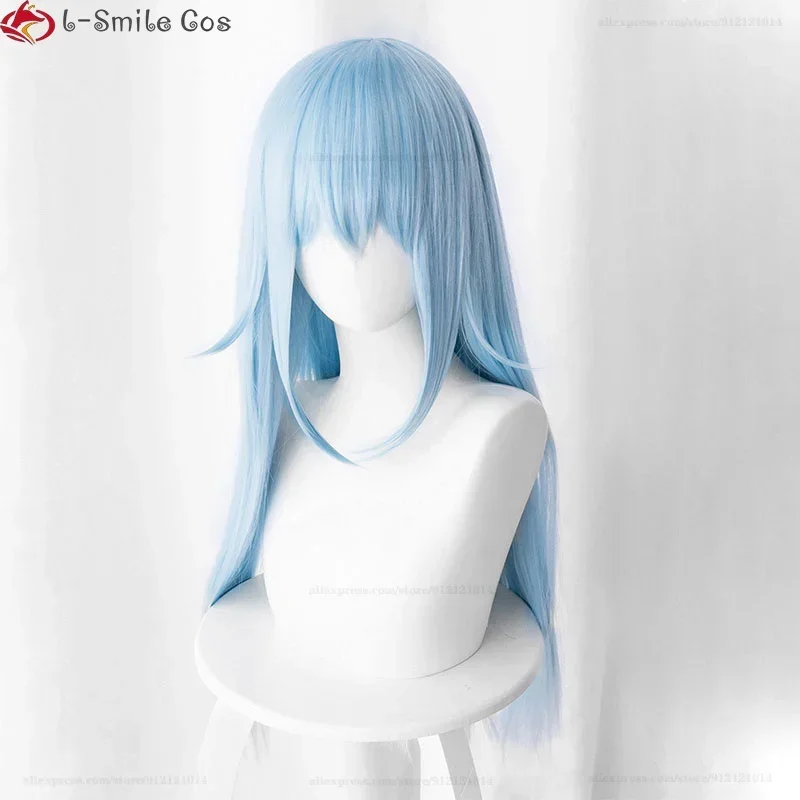 Anime That Time I Got Reincarnated as a Slime Rimuru Tempest Cosplay Wig 70cm Light Blue Heat Resistant Fiber Hair Party Wigs