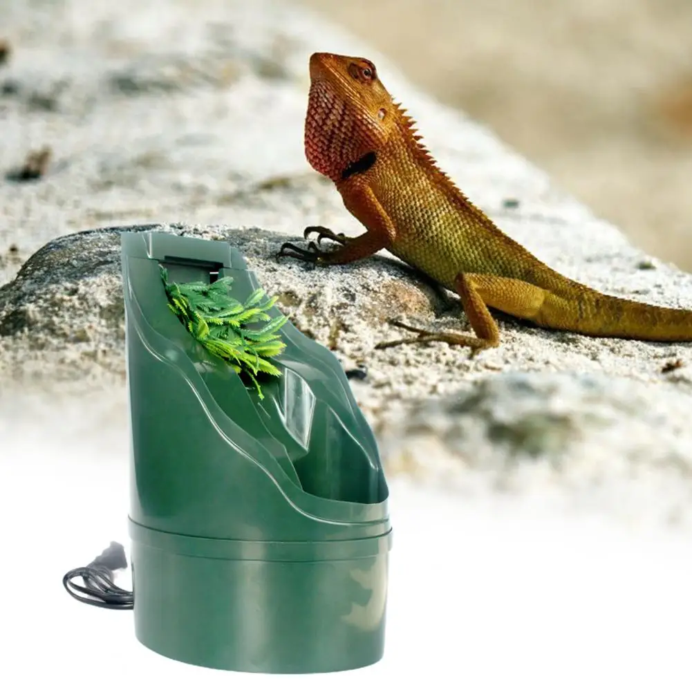 Useful Anti-deformed Pet Lizard Water Fountain Double Filtration Plastic Reptile Drinking Fountain for Green Iguana