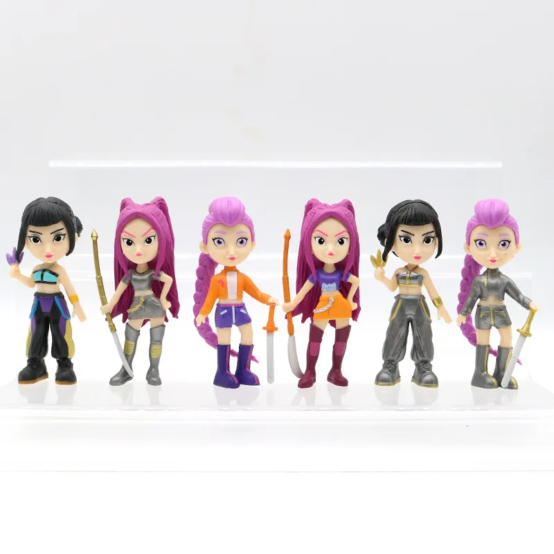 6in1 Kpop الشيطان الصيادين عمل الشكل تمثال الدمى Kpop الصيادين عمل الشكل الدمى Kpop شيطان تمثال عمل الشكل الدمى