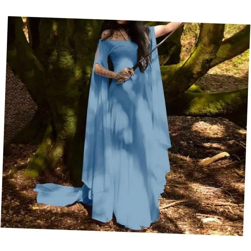 plus Size loween Par Dr Street Sle High Waist Long Sve round Ne Gown for Women Ciwalk Autumn Season