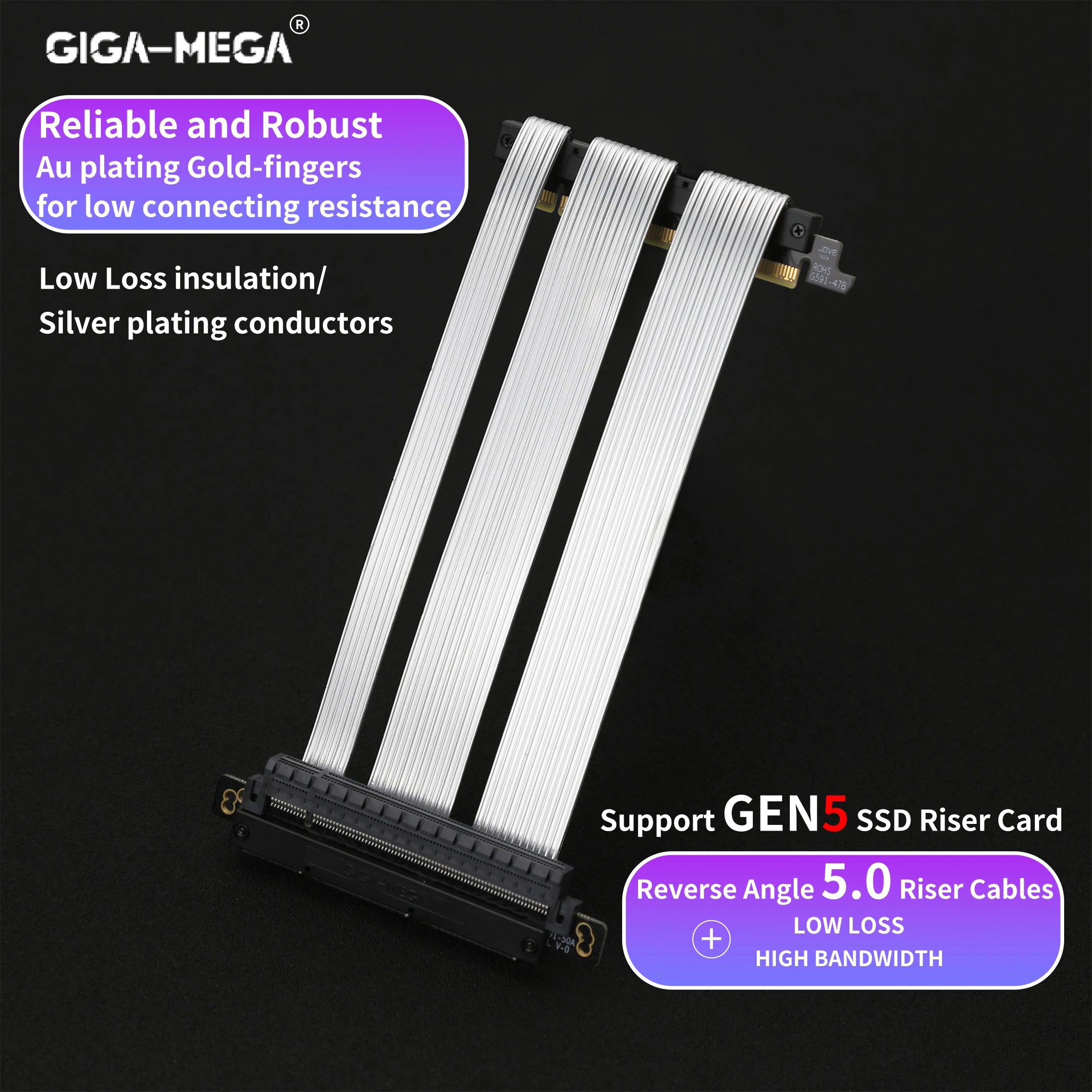  Ultra PCIe 5.0 X16 Riser Cable[ RTX5090  RTX5080  RTX4090 ] Shielded Extreme High-Speed Vertical Mount Gaming PCI Express Gen5