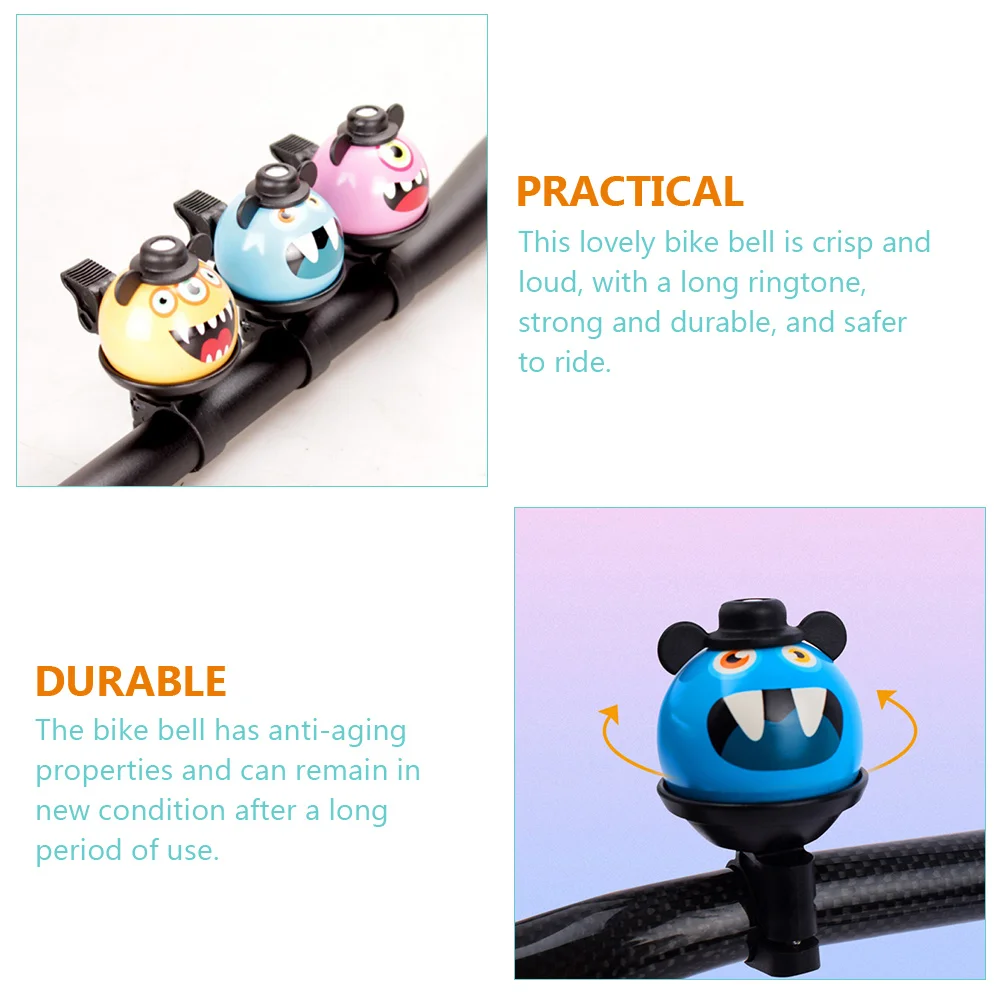 

Children Bike Bell Cute Cartoon Aluminum Alloy Kids Boys Girls Loud Crisp Ringtone Durable Safe Riding Mountain Bike Accessories
