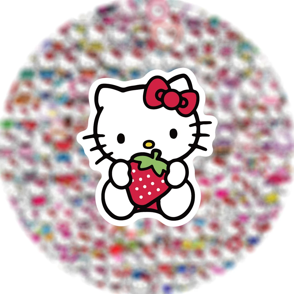 50/100/200pcs Kawaii Sanrio Hello Kitty Stickers  Anime Decals DIY Guitar Case Laptop Cute Graffiti Kids Cartoon Sticker Gift