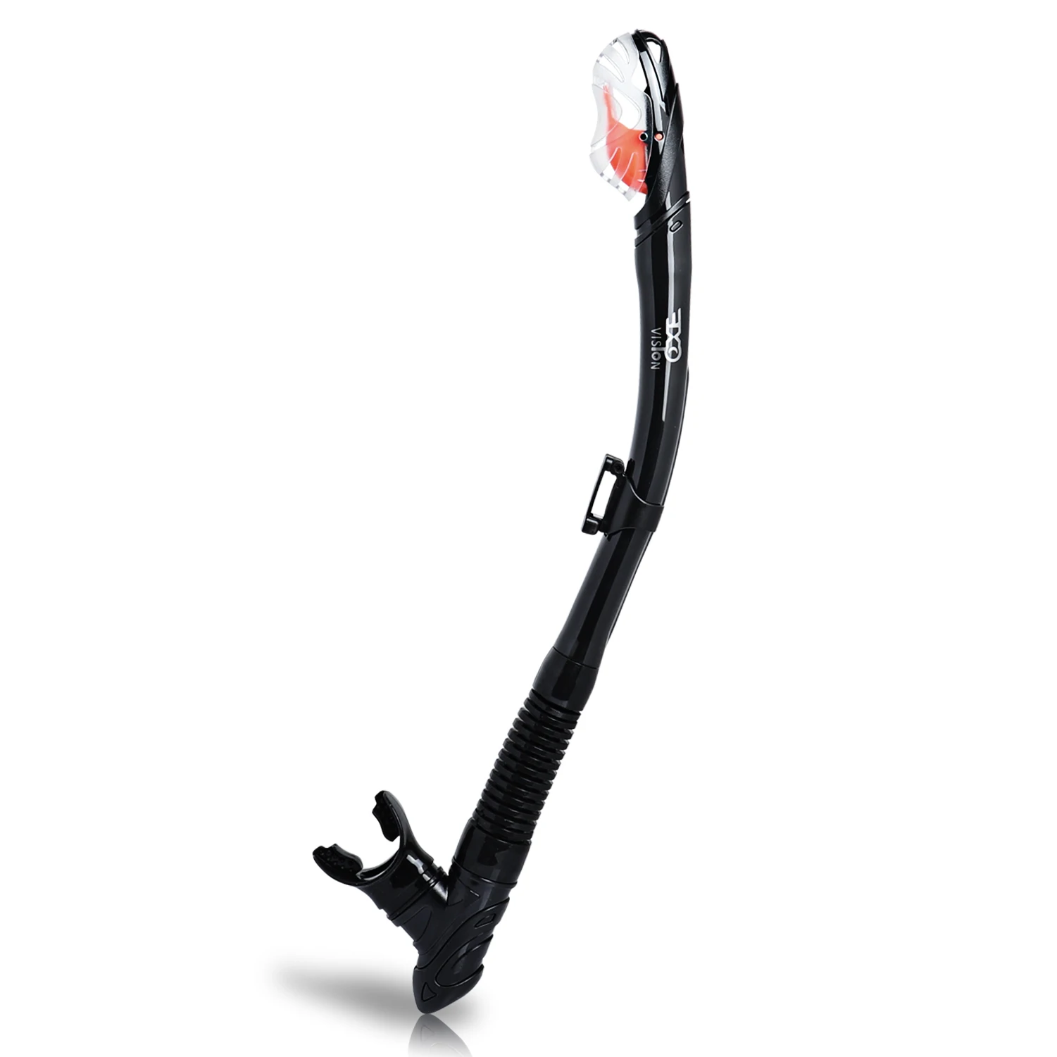 EXP VISION Dry Snorkel para adultos, tubo de buceo de respiración libre, boquilla de silicona de grado alimenticio, equipo de esnórquel