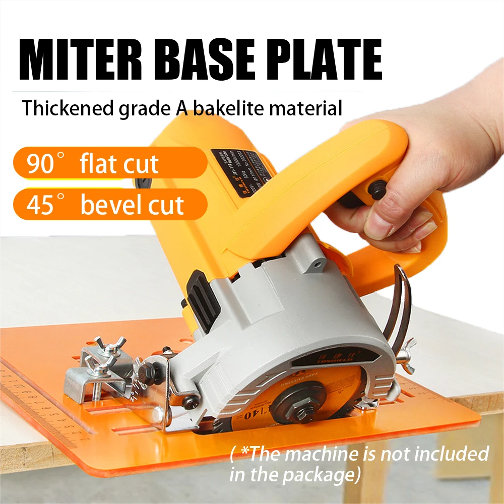 Cutting Machine Base Plate For Circular Saw Trimmer Machine 90° Flat 45° Oblique Cutting Wood Router Milling Flip Board Tool