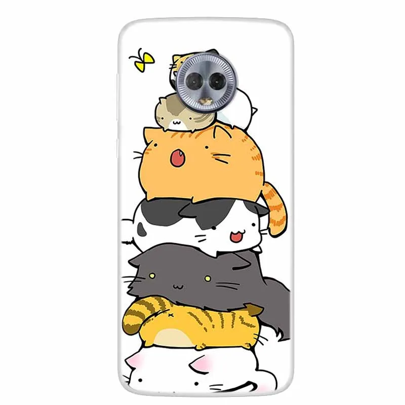 For Moto G6 Plus Case G6 Play Lovely Cat Soft TPU Silicone Transparent Phone Case For Motorola Moto G6 Cover Clear Bumper MotoG6