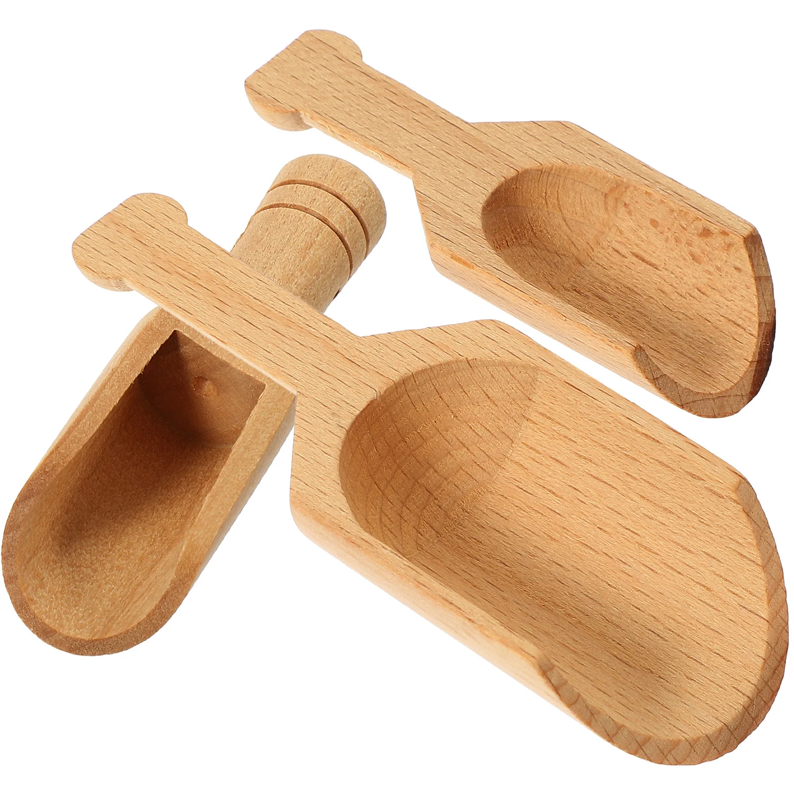 

3Pcs Household Wooden Tea Scoops Multi-Function Bath Salt Spoons Compact Reusable Scoops for Coffee Flour Spices Kitchen Bath