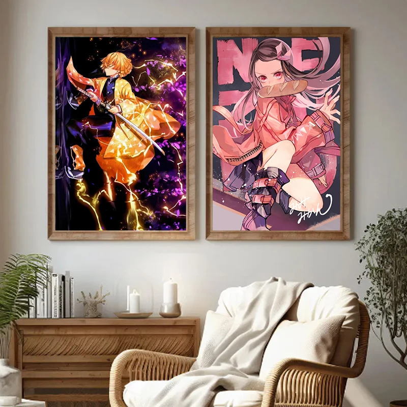 Japanese Anime Demon Slayer Wall Art Poster High Definition Interior Canvas Printing Living Room Badroom Home Decor Wallpapers