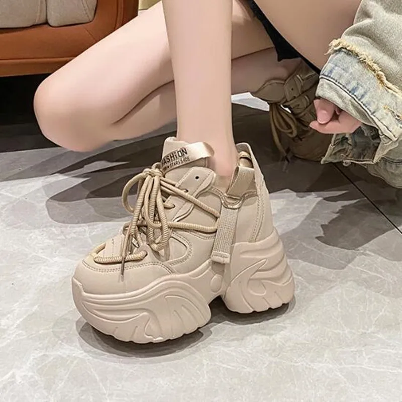 New Autumn Winter Women Warm Sneaker High Platform Fur Snow Shoes Fashion Ladies Trainers Chunky Sneakers Woman Zapatillas Mujer