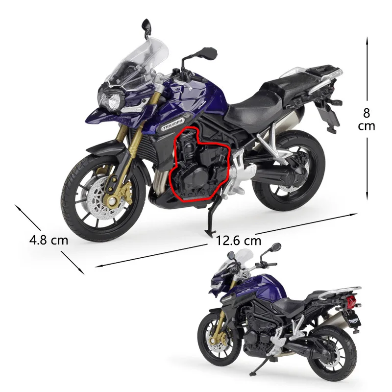 Welly 1:18 TRIUMPH TIGER Explorer Alloy Motorcycle Model Simulation Diecasts Metal Street Racing Motorcycle Model Childrens Gift