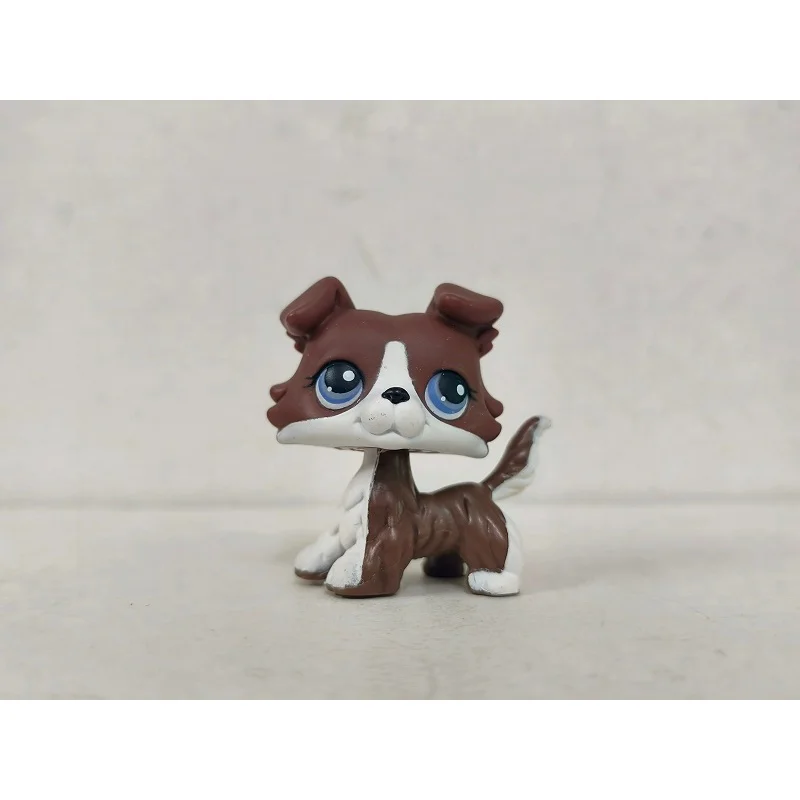 Figura LPS Cane Collie Marrone # 7085 W/Accessori Mini giocattolo per negozio di animali