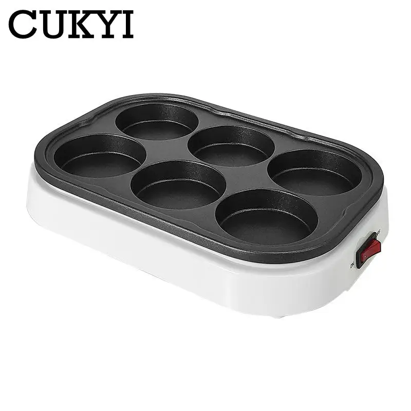 CUKYI maszyna do ciasta koła urządzenie do produkcji hamburgerów ciasto z czerwonej fasoli ekspres DIY przekąska dla dziecka non-stick powłoka 6