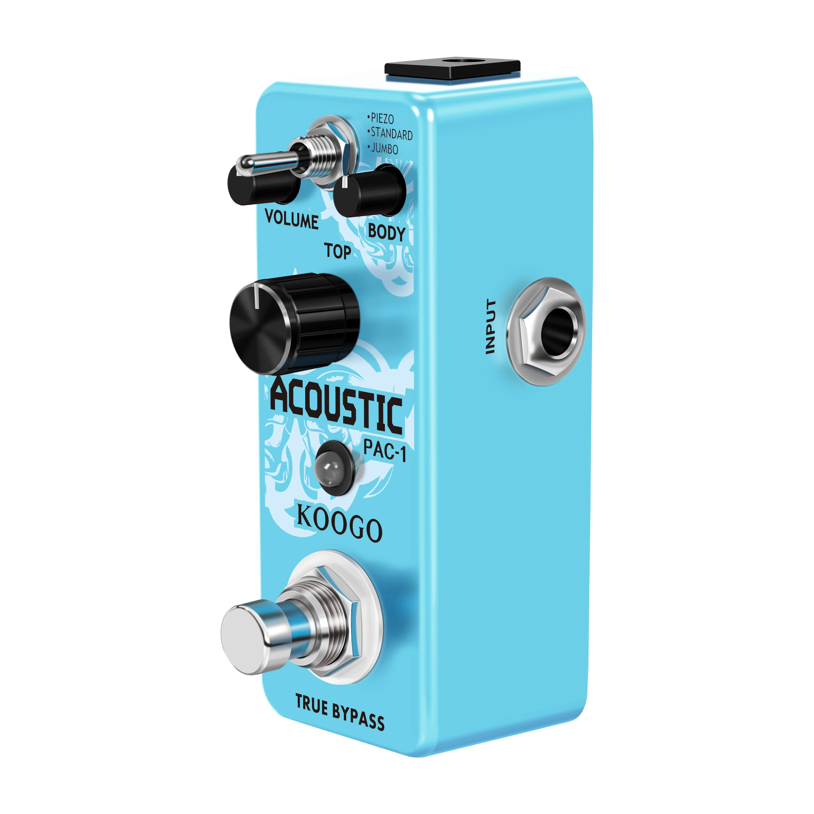 Koogo Acoustic Guitar Pedal  Analog AC Stage Pedals Acoustic Simulator Guitar Pedal Pizeo Standard Jumbo 3 Modes True Bypass