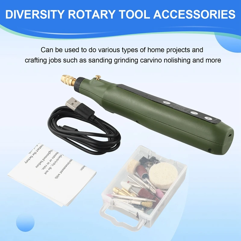 AT35 Handheld Electric Grinder Mini Sanding Power Tools Electric Drill Multifunction Jade Polishing Wood Carving Tools