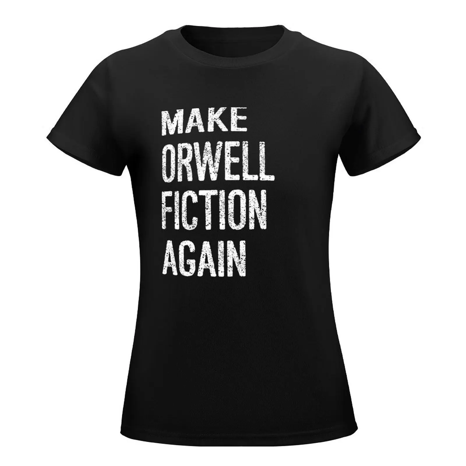 Mulheres fazem outra vez camiseta de Orwell Fiction, tops plus size, camisetas de rock and roll gráfico, roupas estéticas