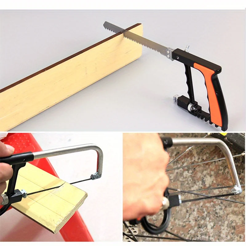 8in1 Saw Multi Purpose Hand DIY Steel Saw Metal Wood Glass Saw Kit 6 Blades Woodworking Metalworking Model Hobby Tool image 5