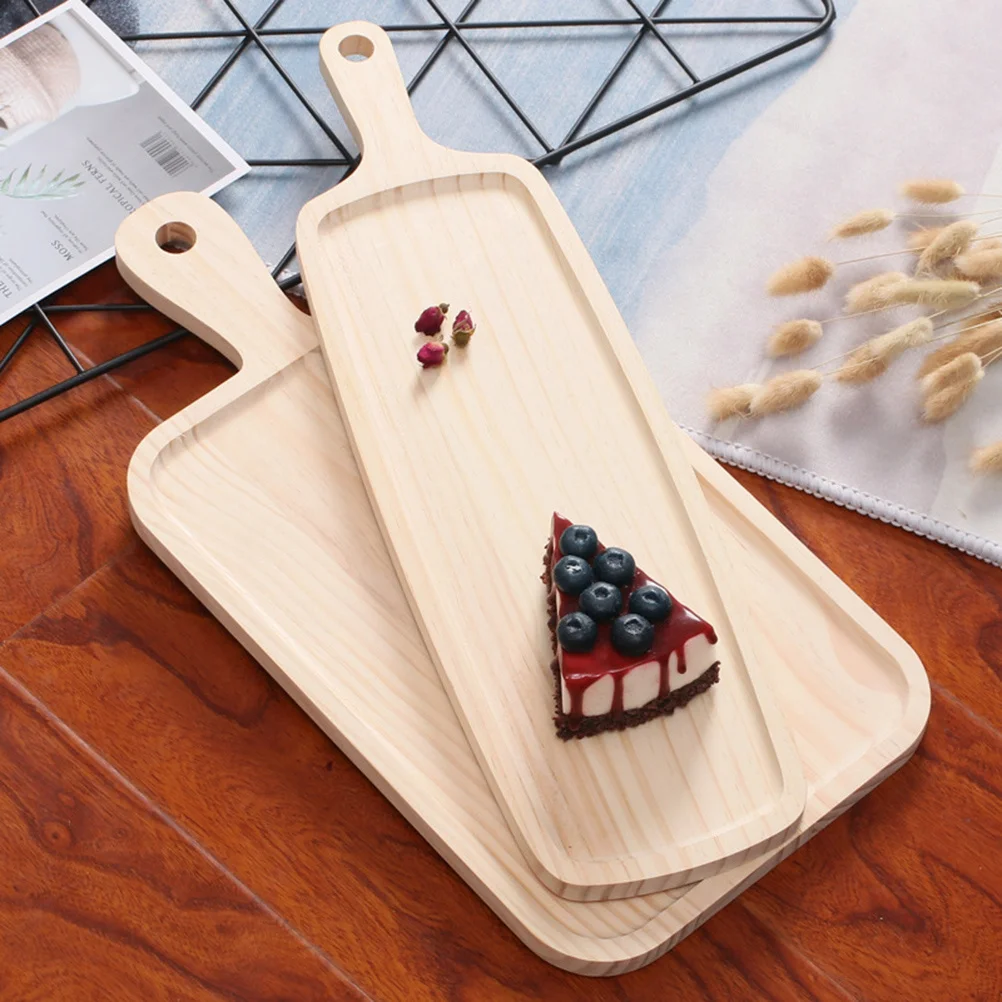 

Wood Pizza Cutting Board 46Cm With Handle Pine Chopping Block For Cutting Board Kitchen Eco-Friendly Heavy Duty