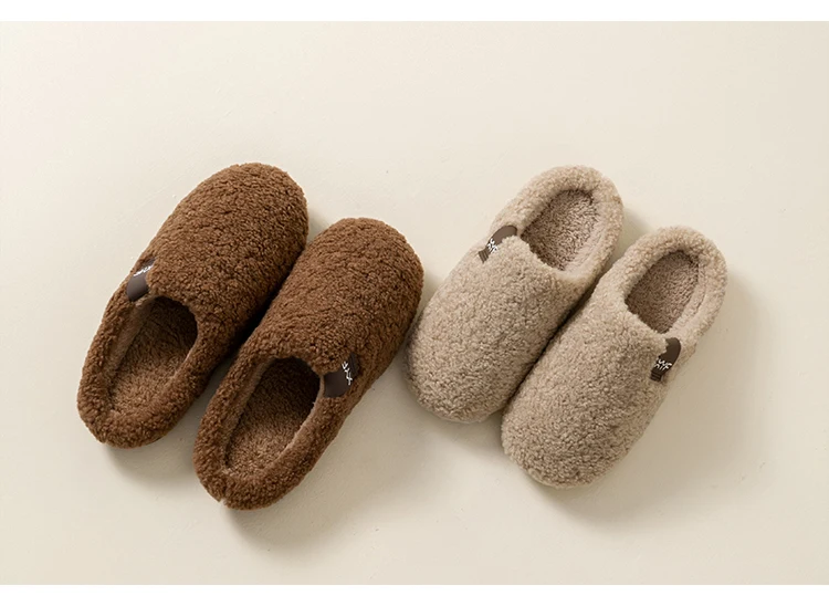 Gemütliche pelzige Hausschuhe für Damen, warme, rutschfeste Hausschuhe, Plüsch-Fleece-Futter und weiche Sohle für den Heimkomfort im Winter – Detail 11