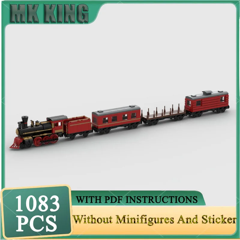 

Moc Building Blocks Far West Train Model Technology Bricks Railway Train Model DIY City Car Assembly Holiday Construstion Toy