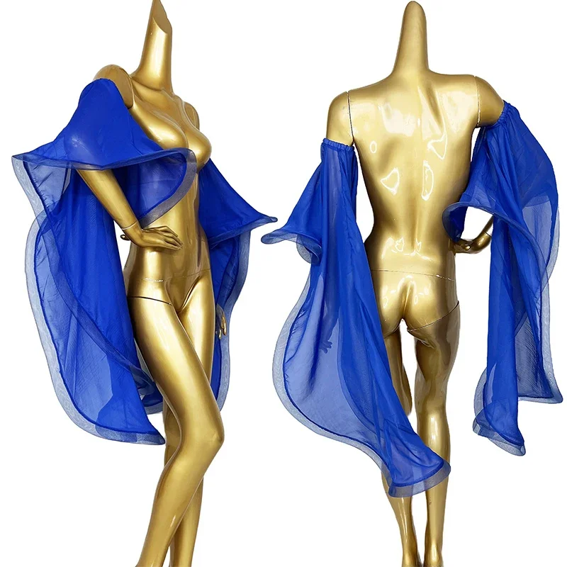 Novo traje de dança do ventre para mulheres chiffon braço mangas traje de dança indiana braçadeiras acessório desempenho 2024