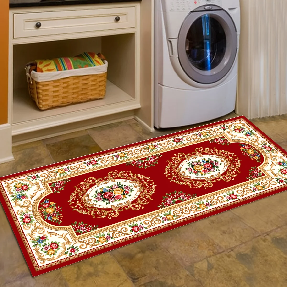 VIKAMA BOHO Long Strip Carpet For Living Room, Easy To Clean Sofa, Bedroom, Wear-Resistant Bedside Rug Entrance Mat Home Decor