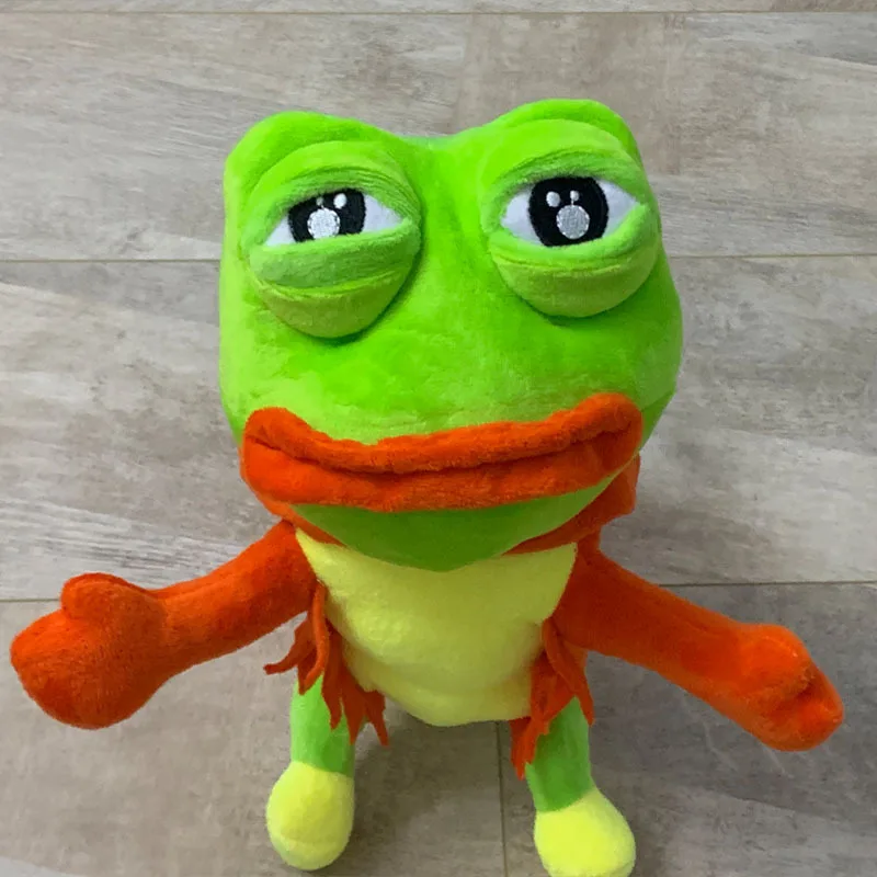 

Новая забавная плюшевая кукла Sad Pepe Cross Dressing, раки, лягушка, мягкая кукла, украшение для дивана, подарок на день рождения для девочки