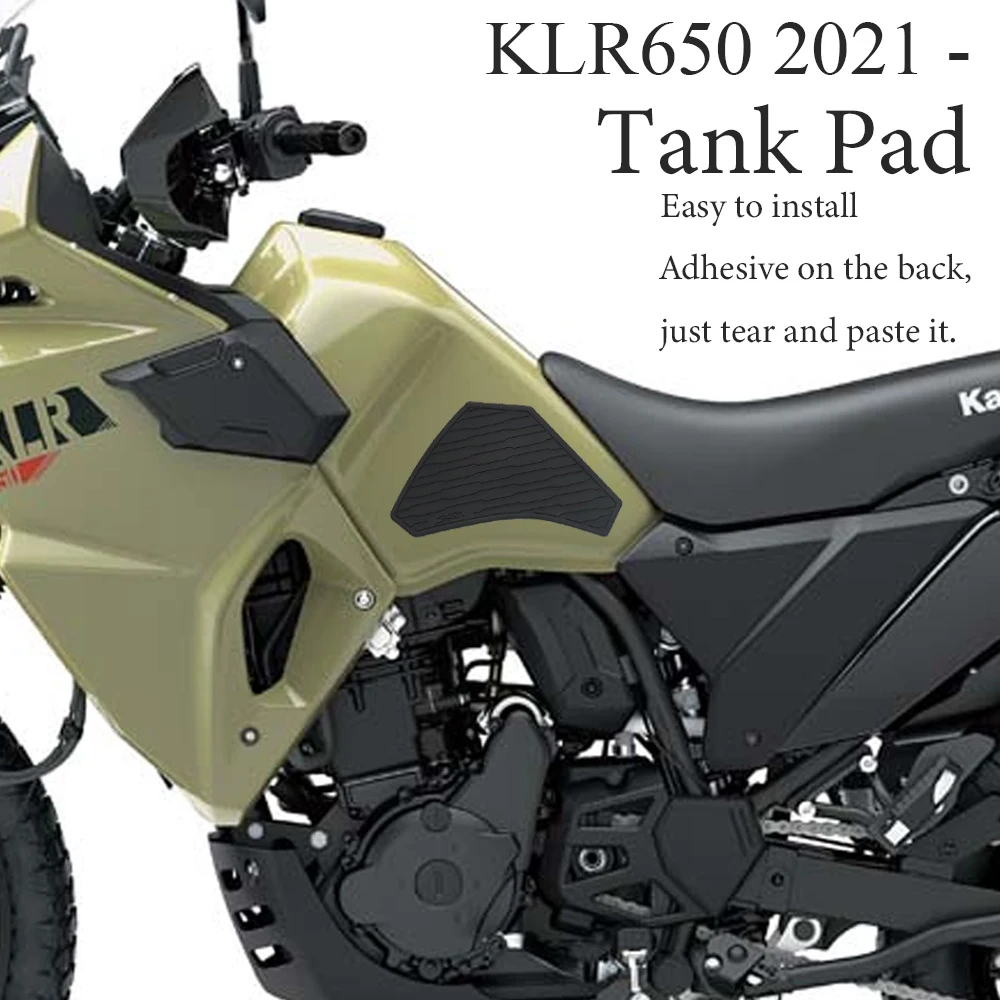 

2022 KLR 650 Tank Pads For Kawasaki KLR 650 KLR650 Anti-slip Scratch-resistant Rubber Knee Grip Sticker Decal Fuel Tank Protect