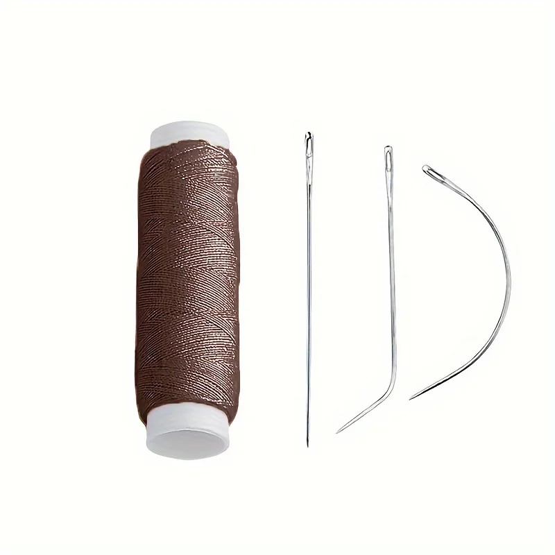 Nylon Hair Track Weft Weave Sew Thread + Needle J+I+C For Clip In Extensions Wig Tools for Hair Extension Accessories