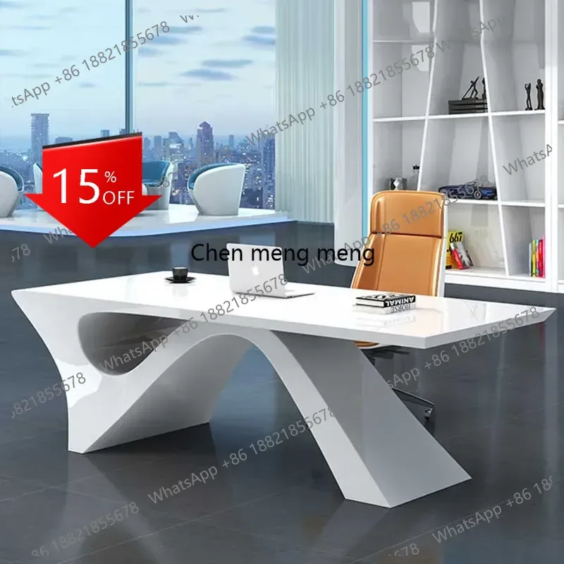 D80 White Gaming Office Desk Large Household Luxury Laptop Computer Office Desk Corner Executive Writing Mesa Ordenador Furnitur