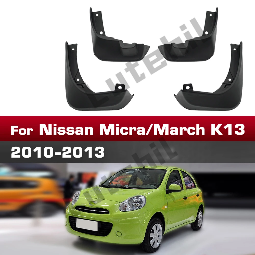 For Nissan Micra / March K13 2010 2011 2012 2013 Fender Mudflaps Splash Guards Mudguards Mud Flaps Car Accessories