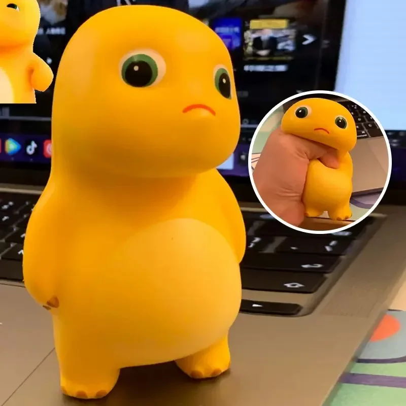 Dinosaurier-Figur Kleiner Milchdrache Entspannungsspielzeug Quetschspielzeug Cartoon-Puppe Milchdrachen-Quetschspielzeug Weich Gefülltes Gelbes Spielzeug