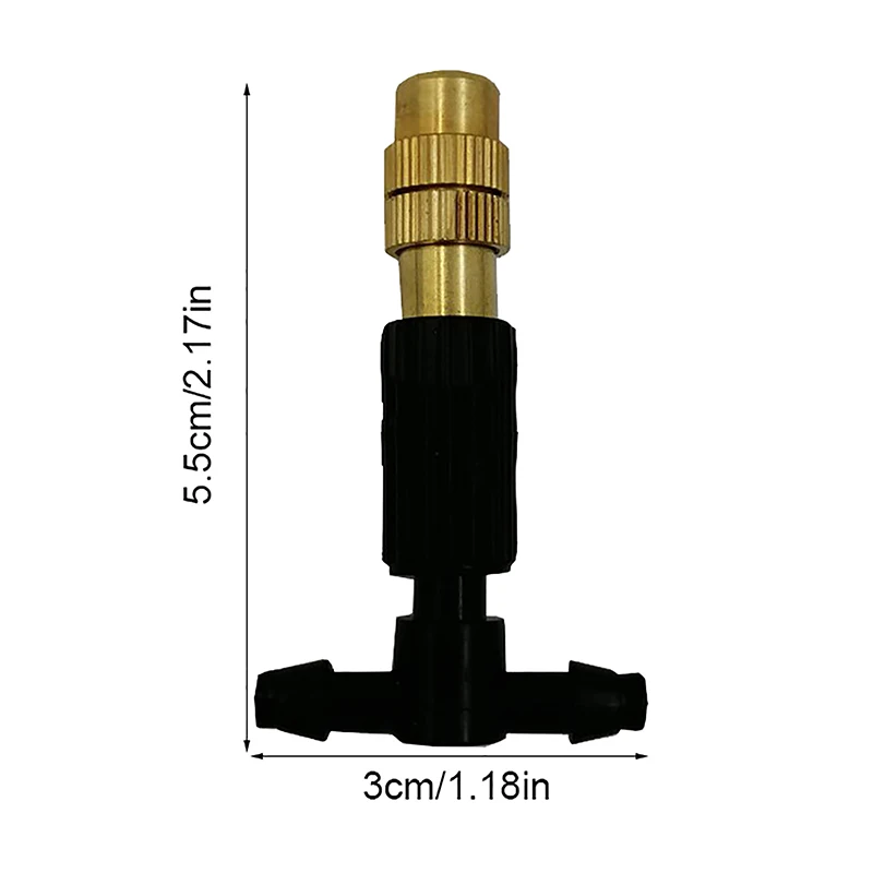 

1/5pcs Adjustable Garden Sprinklers 4/7 PVC Outdoor Misting Cooling System Garden Irrigation Watering 1/4'' Brass Atomizer