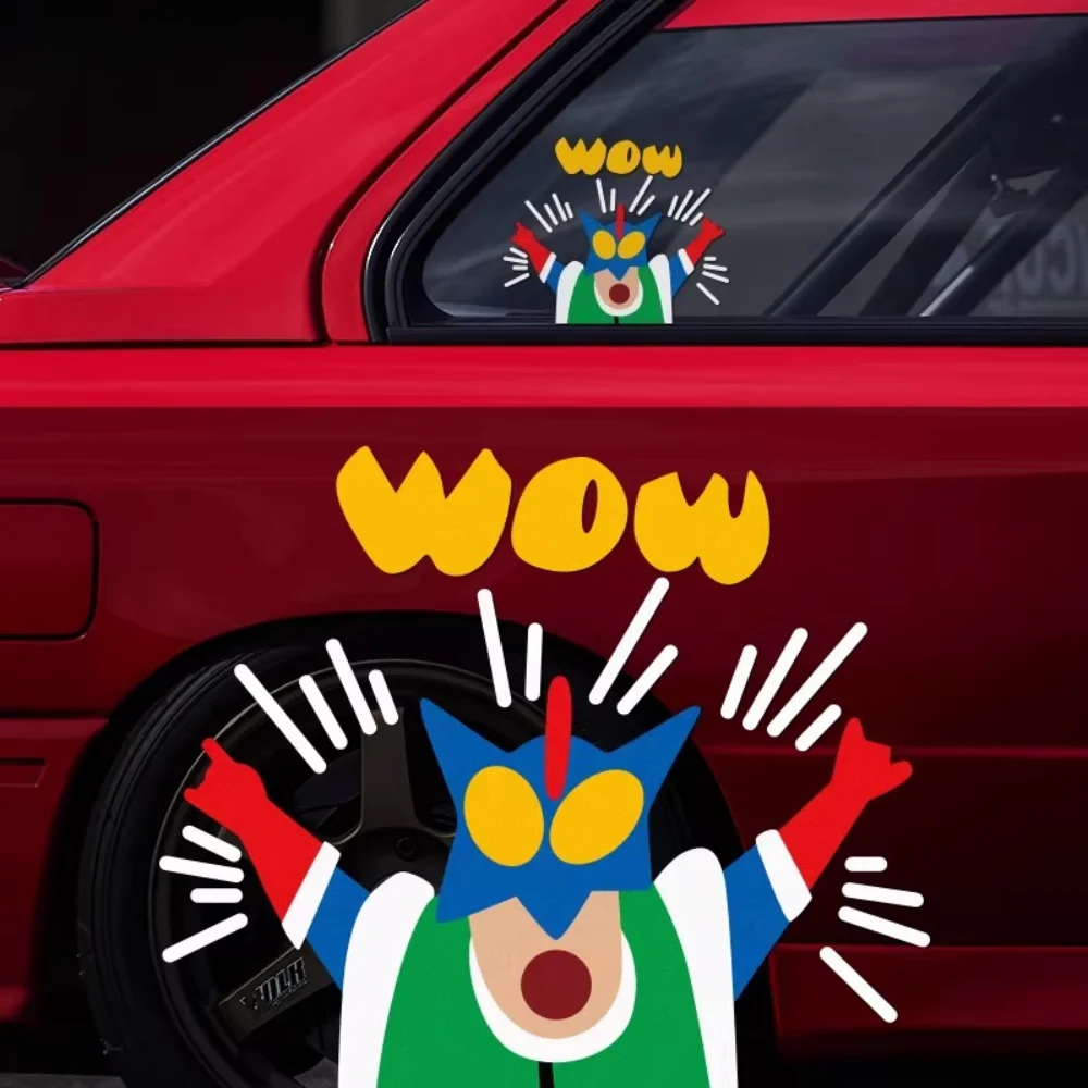 

Ultraman Funny Stickers Personalized Ultraman Car Stickers Crayon Shin-chan Decorative Car Stickers