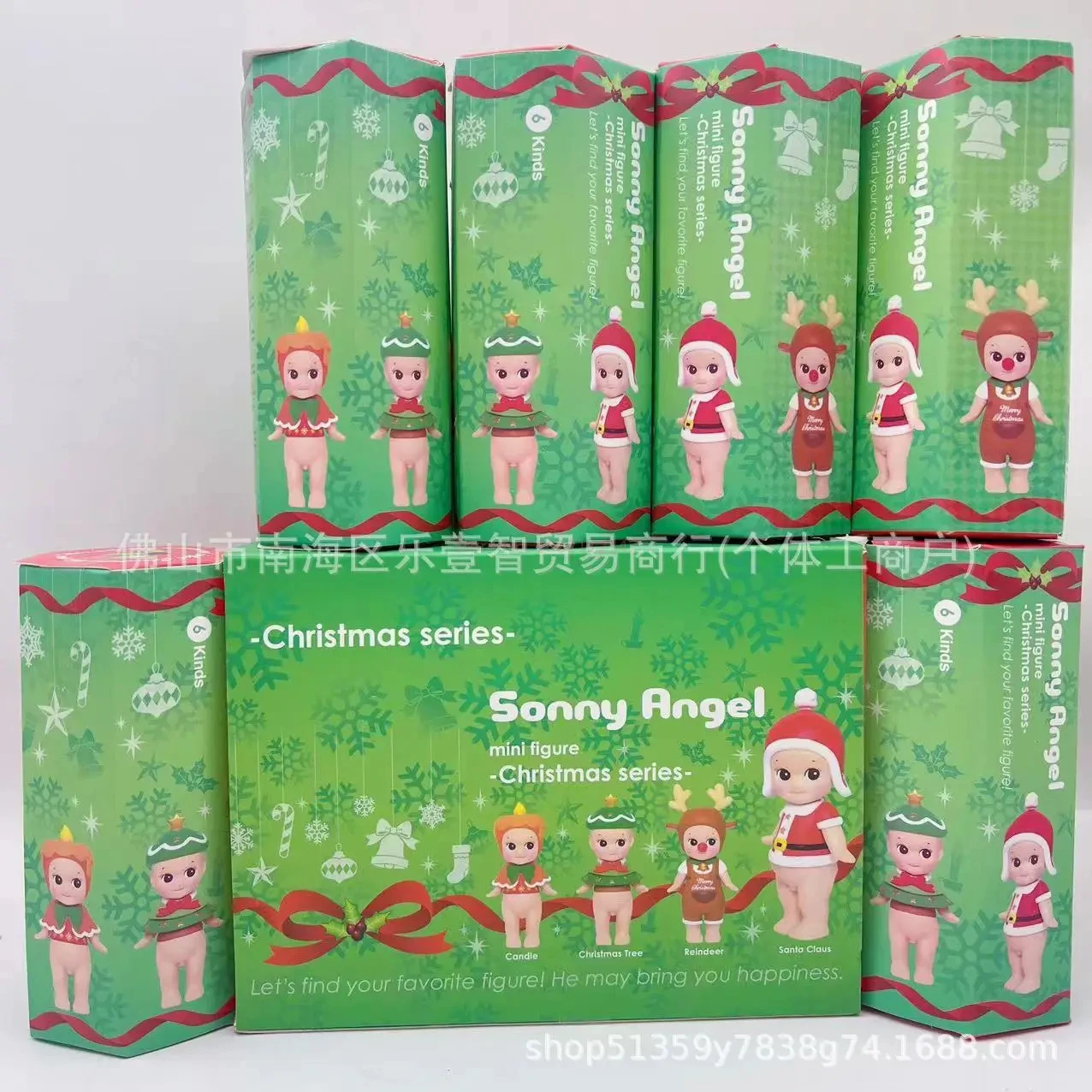 6pcs/Box Sonny Angel Blind Box Christmas Series Mini Anime Figures Flower Ornaments Dolls Fans Motherland Edition Children Gifts