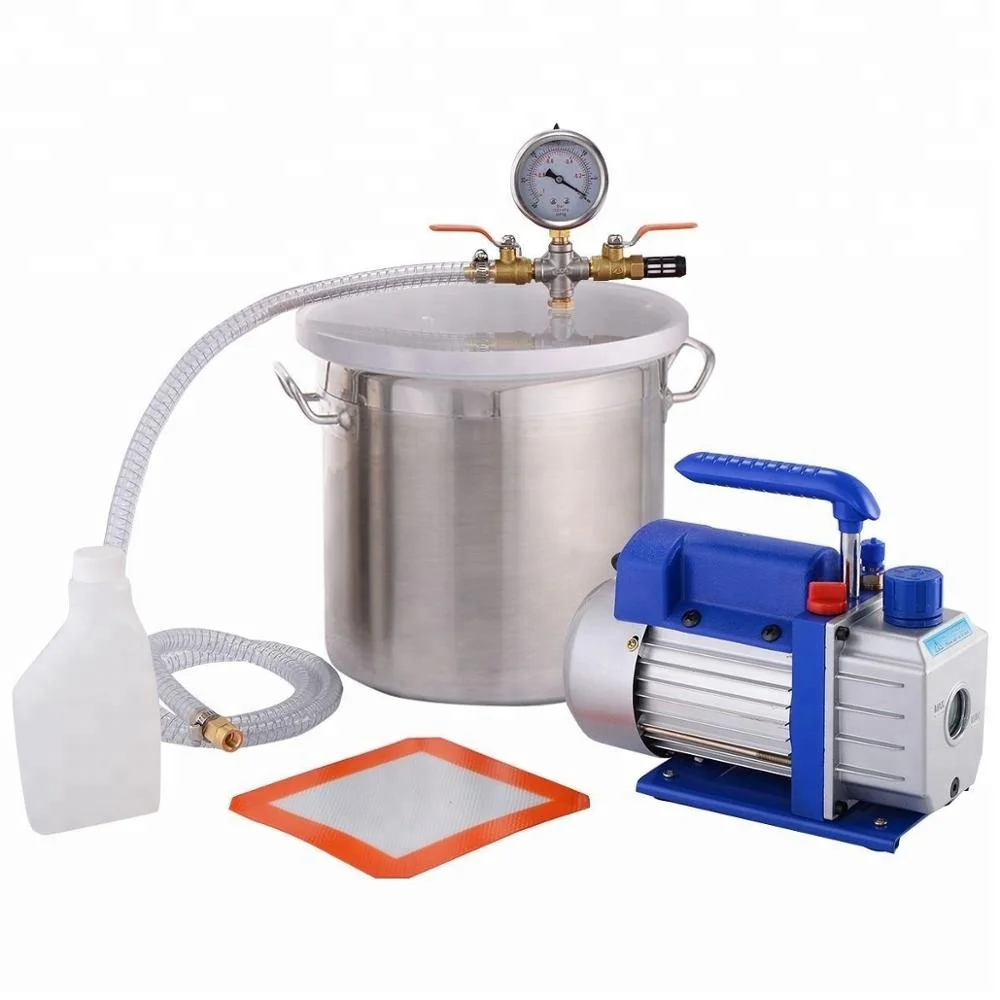 3 Gallon Vacuum Chamber Kit +2.5 CFM 1 Stage Small Vacuum Pump