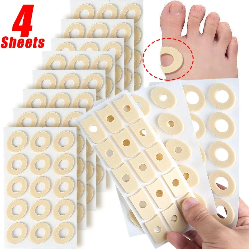4-16 Almohadillas de espuma para callos y ampollas, protectores antidesgaste para callosidades y juanetes, herramientas para el cuidado de los pies, parches para talones de zapatos