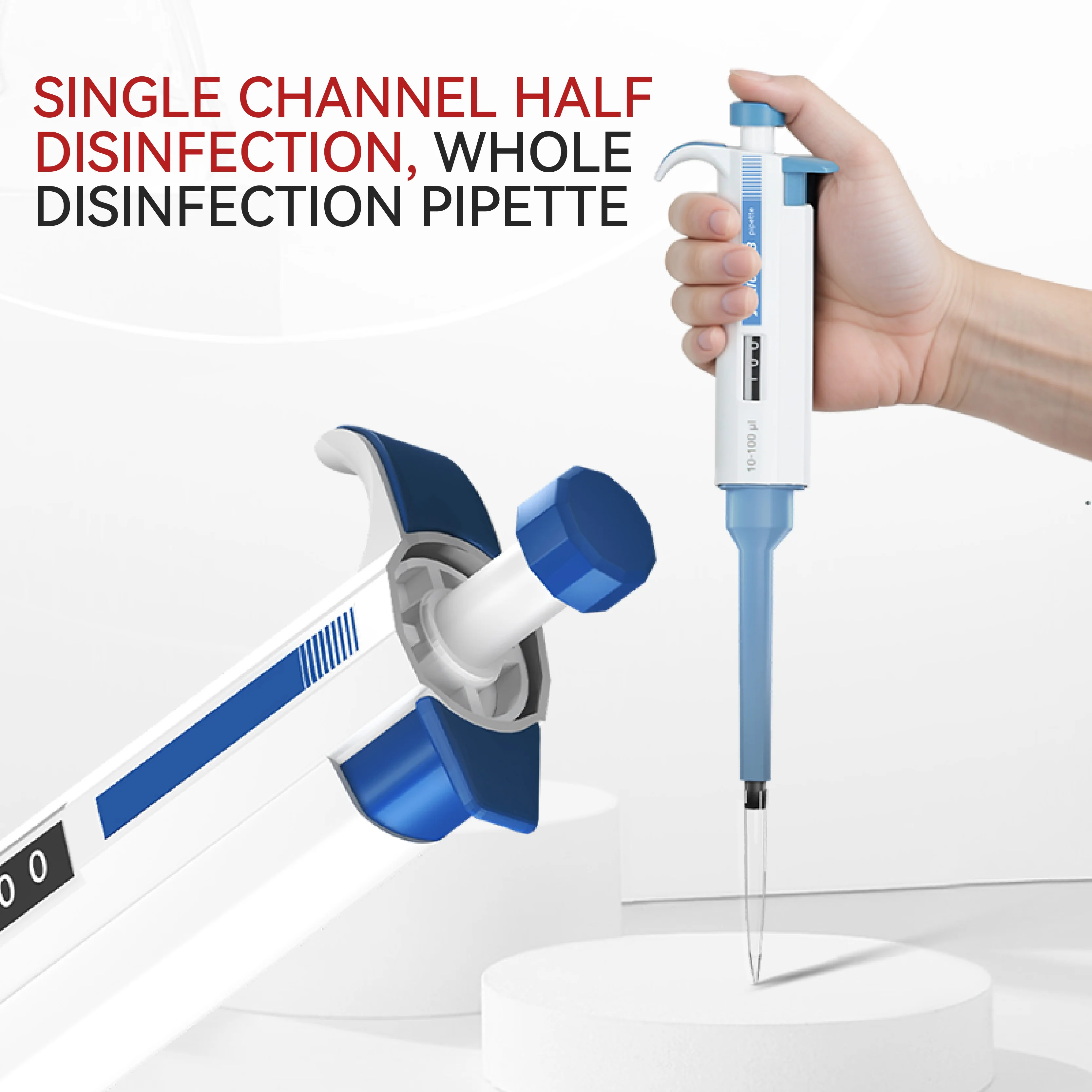 조정가능한 체적 200ul 및 1000ul를 가진 맞춤형 ODM 플라스틱 피펫터 전자 피펫