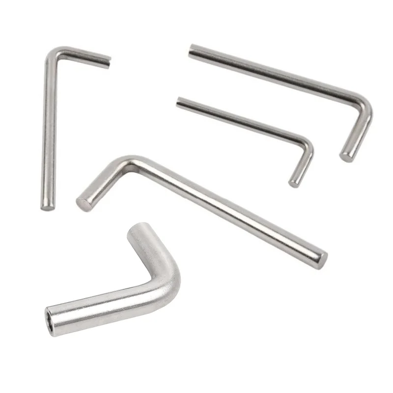 

L Shaped Hooks Screws Bolts M4 M5 M6 M8 M10 M12 304 Stainless Steel 7 Shape Right Angle Hook Screw