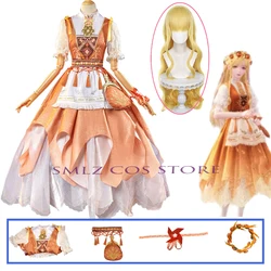 Nikki Hometown Breeze Cosplay Game Infinity Nikki Cosplay Outfit Wig Lolita Orange Dress Suit Women Kawaii  Gown Party Prop