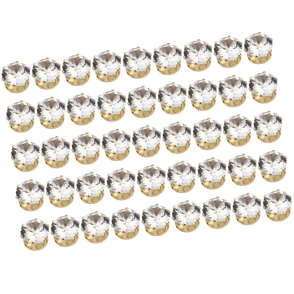 50 pcs 6Mm Round Zircon Stone Settings For Diy Rings Copper Base Rhinestone Jewelry Making Craft Kit Wedding Party Gift Women view 4