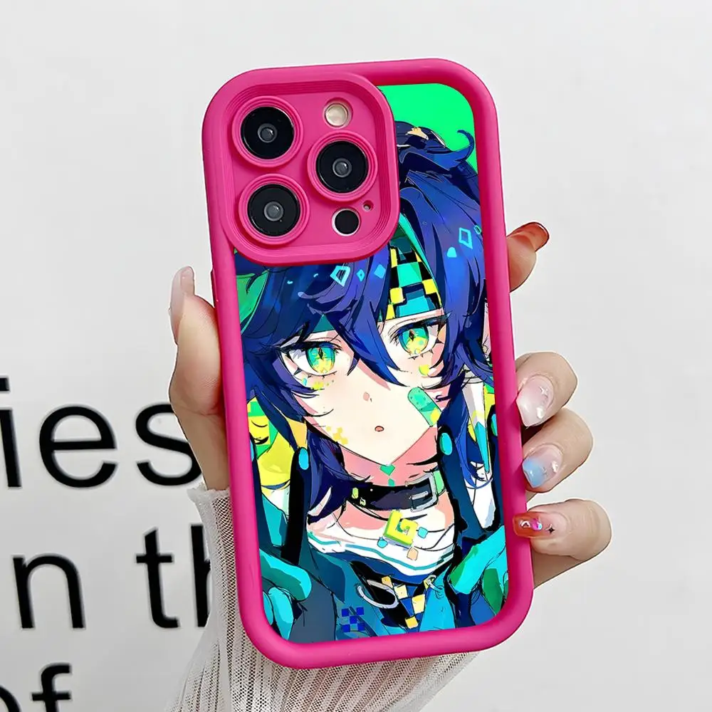 

Game GI Kinich Mobile Phone Case for iPhone 17 16 15 14 13 12 11 Air Pro Max Plus Thicken TPU Colorful Cover Cover Pretty Luxury