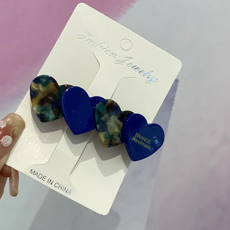 Korea Acetat Herz Haar Clips Für Frauen Rosa Haar Pins Und Clip Mädchen Bogen Haarspange Leopard barrettes Dame Halb Haarnadel Kopfschmuck – Detail 9