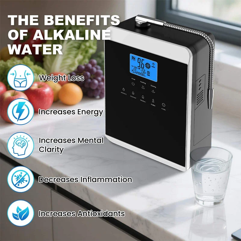 Automatic Healthy Alkaline Water Ionizer Machine 5/7/11 Plates Electric Home Drinking Water Filter Alkaline Water Machines Make