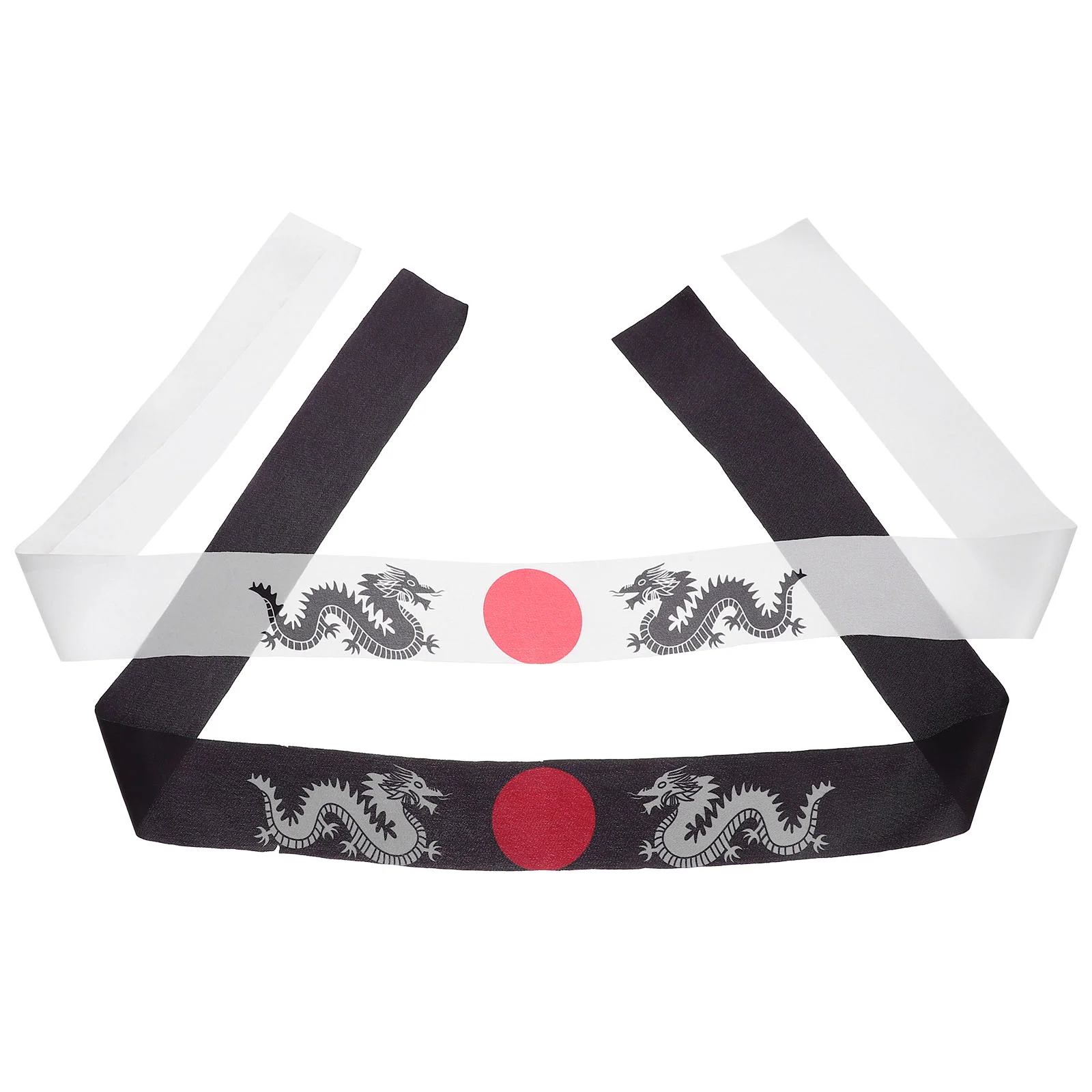 

2 Pcs Japanese Hair Band Headscarf Headband Running Sports Chef Supply Karate Costume Polyester Samurai Man